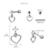 軟骨ピアス ハートかわいいジュエルキュービックジルコニア ボディピアス | ボディピアス専門店凛RIN | 詳細画像9