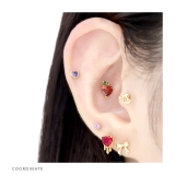 軟骨ピアス 果物フルーツリンゴイチゴブドウいちごグレープジュエル ボディピアス | ボディピアス専門店凛RIN | 詳細画像5 