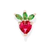 ピンクゴールド/イチゴ | 軟骨ピアス 果物フルーツリンゴイチゴブドウいちごグレープジュエル ボディピアス | ボディピアス専門店凛RIN