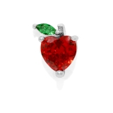 シルバー/リンゴ | 軟骨ピアス 果物フルーツリンゴイチゴブドウいちごグレープジュエル ボディピアス | ボディピアス専門店凛RIN