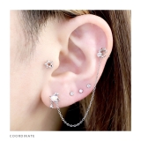 軟骨ピアス 月星ジュエルムーンスターキュービックジルコニア ボディピアス | ボディピアス専門店凛RIN | 詳細画像5 