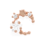 ピンクゴールド | 軟骨ピアス 月星ジュエルムーンスターキュービックジルコニア ボディピアス | ボディピアス専門店凛RIN