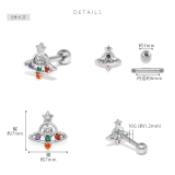 軟骨ピアス 宇宙UFO円盤ジュエルキュービックジルコニアシルバー ボディピアス | ボディピアス専門店凛RIN | 詳細画像11 