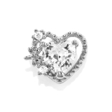 シルバー | 軟骨ピアス ハートジュエルキュービックジルコニアかわいい ボディピアス | ボディピアス専門店凛RIN