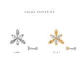 軟骨ピアス ジュエルトリニティ六花雪六星キュービックジルコニア ボディピアス | ボディピアス専門店凛RIN | 詳細画像7