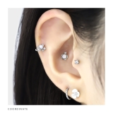 軟骨ピアス 蝶オーロラジュエルバタフライかわいいキュービックジルコニア ボディピ… | ボディピアス専門店凛RIN | 詳細画像5