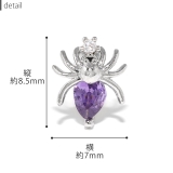 軟骨ピアス くも蜘蛛スパイダー ハロウィンパープルジュエル | ボディピアス専門店凛RIN | 詳細画像11 