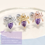 軟骨ピアス くも蜘蛛スパイダー ハロウィンパープルジュエル | ボディピアス専門店凛RIN | 詳細画像3 