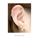 軟骨ピアス くも蜘蛛スパイダー ハロウィンパープルジュエル | ボディピアス専門店凛RIN | 詳細画像7 