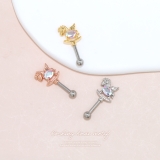 軟骨ピアス 木馬ロッキングホースペガサス アンテナヘリックスストレートバーベルボ… | ボディピアス専門店凛RIN | 詳細画像2 