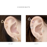 軟骨ピアス ジュエルハート キュービックジルコニアアンテナヘリックスストレートバ… | ボディピアス専門店凛RIN | 詳細画像4 