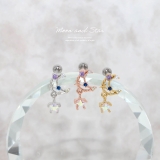 軟骨ピアス 月ムーン星スター宇宙 キラキラキュービックジルコニアストレートバーベ… | ボディピアス専門店凛RIN | 詳細画像2 