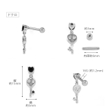 軟骨ピアス 蝶ドクロ 安全ピン鍵ハート | ボディピアス専門店凛RIN | 詳細画像10