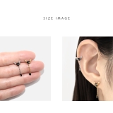 軟骨ピアス ハート黒天使の羽惑星ゴシックキュービックジルコニア ボディピアス | ボディピアス専門店凛RIN | 詳細画像7 