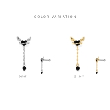 軟骨ピアス ハート黒天使の羽惑星ゴシックキュービックジルコニア ボディピアス | ボディピアス専門店凛RIN | 詳細画像8 