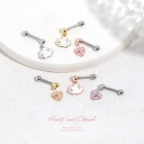 軟骨ピアス ハート雲チャーム揺れるカジュアル ボディピアス | ボディピアス専門店凛RIN | 詳細画像2 