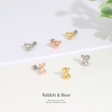 軟骨ピアス くまベアうさぎラビット顔フェイス小さめ可愛い ボディピアス | ボディピアス専門店凛RIN | 詳細画像2 