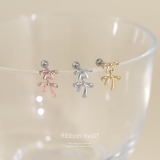 軟骨ピアス リボンチャーム付きバレエコアゆれるかわいい ボディピアス | ボディピアス専門店凛RIN | 詳細画像2 