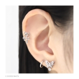 軟骨ピアス リボンチャーム付きバレエコアゆれるかわいい ボディピアス | ボディピアス専門店凛RIN | 詳細画像5 