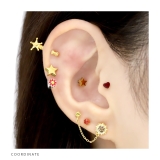 ボディピアス ひまわりフラワージュエルイエロー 金属アレルギーサージカルステンレ… | ボディピアス専門店凛RIN | 詳細画像4