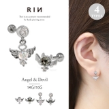 軟骨ピアス 天使悪魔ハロウィン翼羽ジュエル ボディピアス | ボディピアス専門店凛RIN | 詳細画像1 
