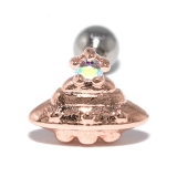 UFO・ピンクゴールド | ボディピアス 宇宙飛行士 UFO | ボディピアス専門店凛RIN