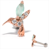 ピンクゴールド | ボディピアス 鳥 ハチドリ | ボディピアス専門店凛RIN