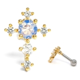ゴールド | ボディピアス 16G クロス | ボディピアス専門店凛RIN