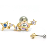 ゴールド | ボディピアス 宇宙 軟骨ピアス | ボディピアス専門店凛RIN