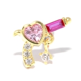 ゴールド・ピンク | 軟骨ピアス ピストルかわいいハート 拳銃 | ボディピアス専門店凛RIN