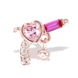ピンクゴールド・ピンク | 軟骨ピアス ピストルかわいいハート 拳銃 | ボディピアス専門店凛RIN