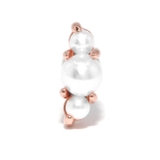 ピンクゴールド | 軟骨ピアス 3連パール イヤーフィット | ボディピアス専門店凛RIN