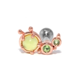 いもむし・ピンクゴールド | 軟骨ピアス 昆虫いきものジュエル テントウムシミツバチ | ボディピアス専門店凛RIN