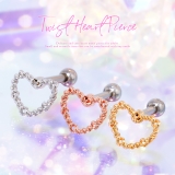 軟骨ピアス ハートフレーム ハートツイストデザイン | ボディピアス専門店凛RIN | 詳細画像2 