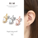 軟骨ピアス 天使の羽翼 ドロップジュエルストレートバーベル | ボディピアス専門店凛RIN | 詳細画像1 