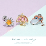 軟骨ピアス お天気ＷＥＡＴＨＥＲ 雲傘太陽ジュエル | ボディピアス専門店凛RIN | 詳細画像2 