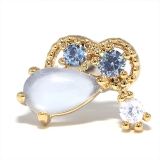 雲・ゴールド | 軟骨ピアス お天気ＷＥＡＴＨＥＲ 雲傘太陽ジュエル | ボディピアス専門店凛RIN