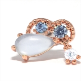 雲・ピンクゴールド | 軟骨ピアス お天気ＷＥＡＴＨＥＲ 雲傘太陽ジュエル | ボディピアス専門店凛RIN