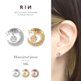 ボディピアス 月ムーンピアス 軟骨ピアス | ボディピアス専門店凛RIN | 詳細画像1