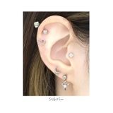 軟骨ピアス デビル羽悪魔ウィングハート オーロラジュエルキュービックジルコニアス… | ボディピアス専門店凛RIN | 詳細画像6 