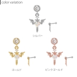 軟骨ピアス デビル羽悪魔ウィングハート オーロラジュエルキュービックジルコニアス… | ボディピアス専門店凛RIN | 詳細画像9 