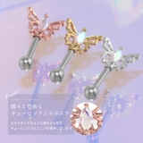軟骨ピアス 蝶々バタフライ ジュエルキュービックジルコニア | ボディピアス専門店凛RIN | 詳細画像3 