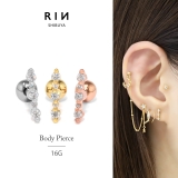 軟骨ピアス ジュエルバーライン 大人キレイ | ボディピアス専門店凛RIN | 詳細画像1