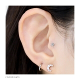 軟骨ピアス ムーンジュエル三日月キュービックジルコニア華やか ボディピアス | ボディピアス専門店凛RIN | 詳細画像5