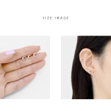 軟骨ピアス ムーンジュエル三日月キュービックジルコニア華やか ボディピアス | ボディピアス専門店凛RIN | 詳細画像7