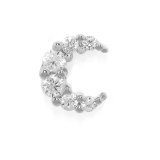 シルバー | 軟骨ピアス ムーンジュエル三日月キュービックジルコニア華やか ボディピアス | ボディピアス専門店凛RIN