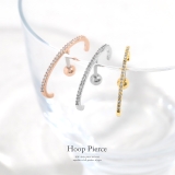 軟骨ピアス イヤーカフ風ジュエルジルコニアハーフフープ ボディピアス | ボディピアス専門店凛RIN | 詳細画像2 