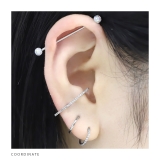 軟骨ピアス イヤーカフ風ジュエルジルコニアハーフフープ ボディピアス | ボディピアス専門店凛RIN | 詳細画像5 