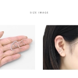 軟骨ピアス イヤーカフ風ジュエルジルコニアハーフフープ ボディピアス | ボディピアス専門店凛RIN | 詳細画像7 