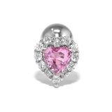 ライトピンク・Sサイズ | 軟骨ピアス かわいい ハートジュエルキュービックジルコニアキラキラ | ボディピアス専門店凛RIN